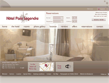 Tablet Screenshot of hotelparislegendre.fr